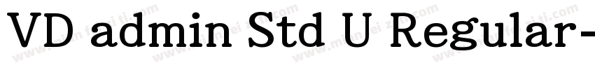 VD admin Std U Regular字体转换